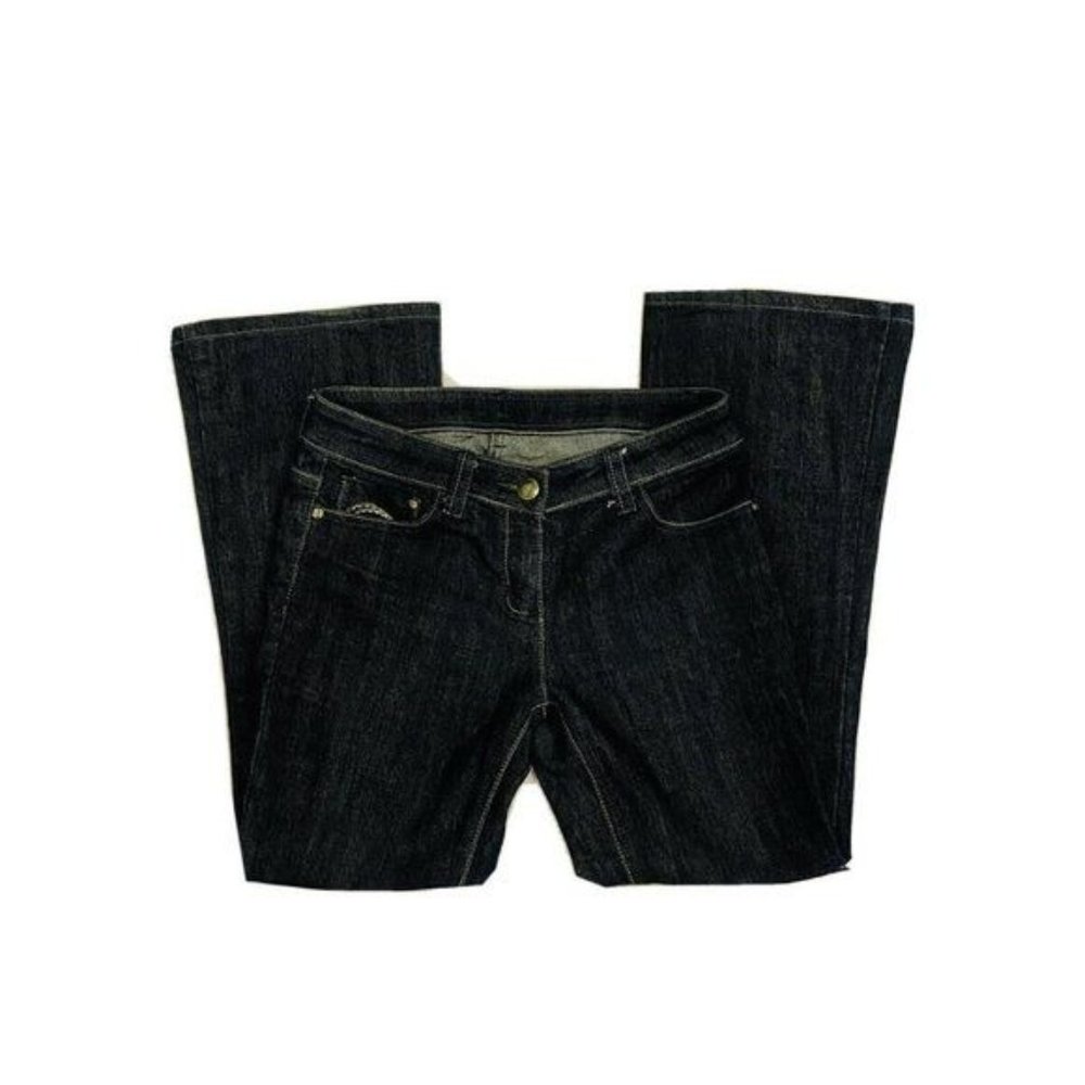 DOROTHY PERKINS Womens Jeans Dark Wash Blue Denim Bootcut Sz 10 Made in UK - Picture 6 of 13